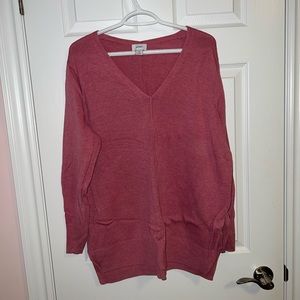 XL - Pink V Neck Sweater - Old Navy